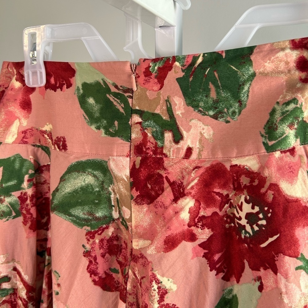 Talbots Pink Floral Pleated Skirt - Picture 4 of 6